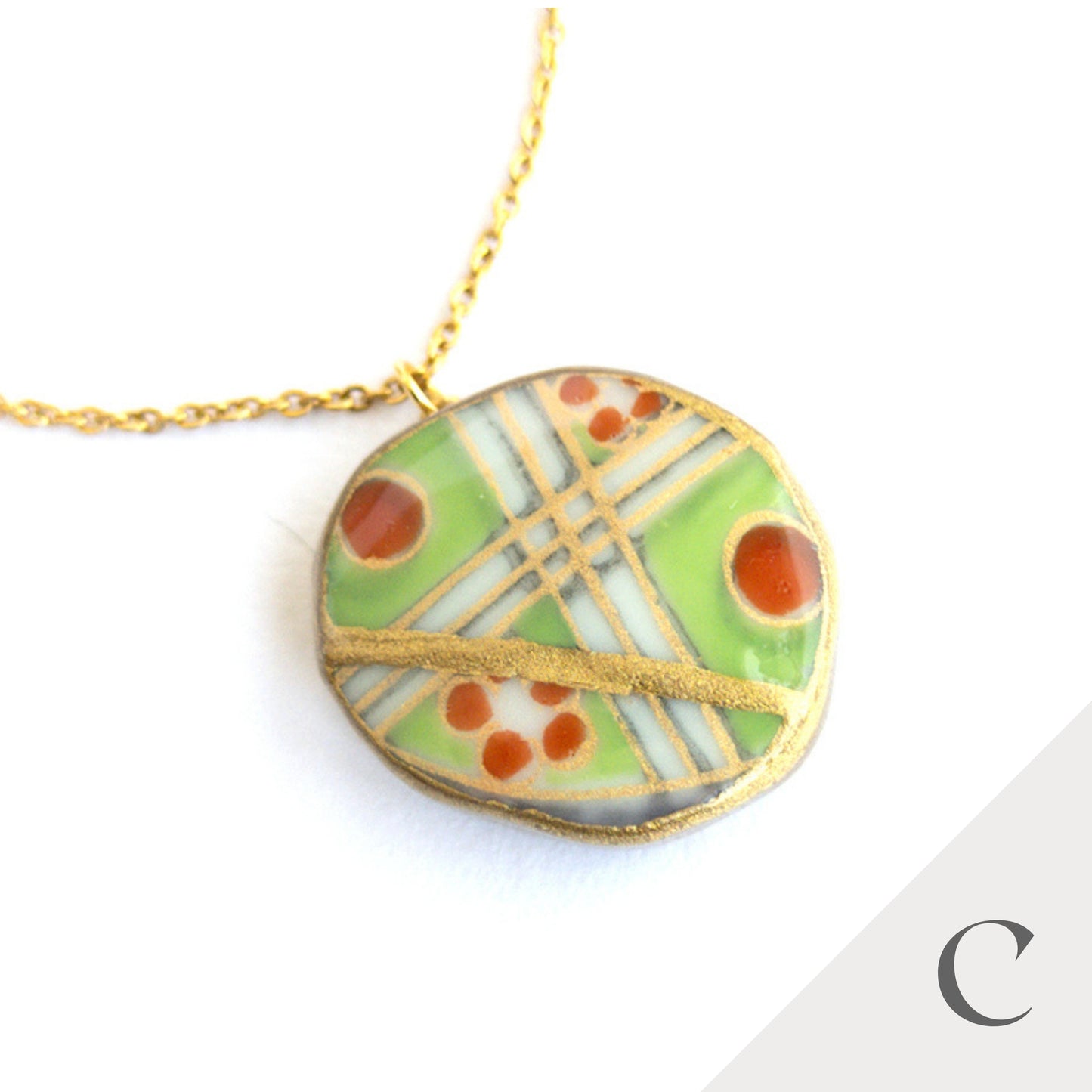 Ware Necklace-Kintsugi jewelry-Japanese pottery jewelry-JAPONICA