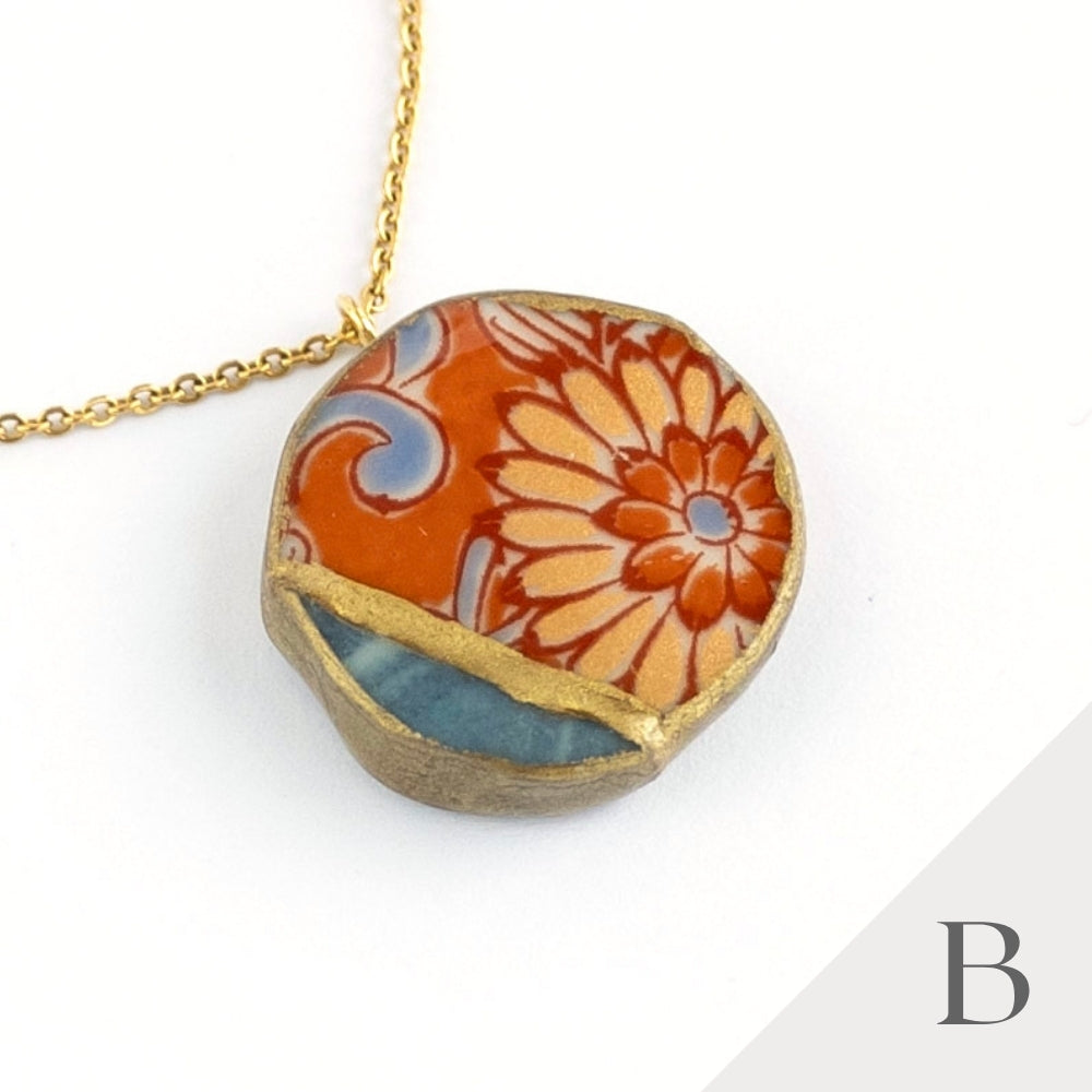 Yobitsugi Necklace-Kintsugi jewelry-Japanese pottery jewelry-JAPONICA