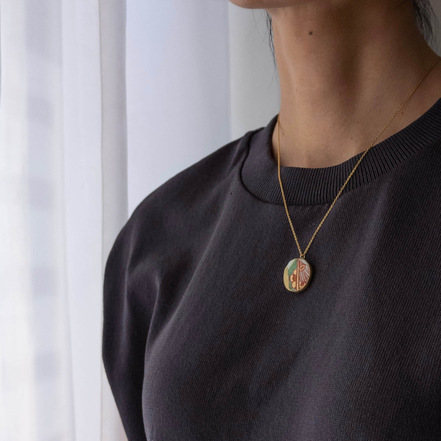 Kake Necklace-Kintsugi jewelry-Japanese pottery jewelry-JAPONICA