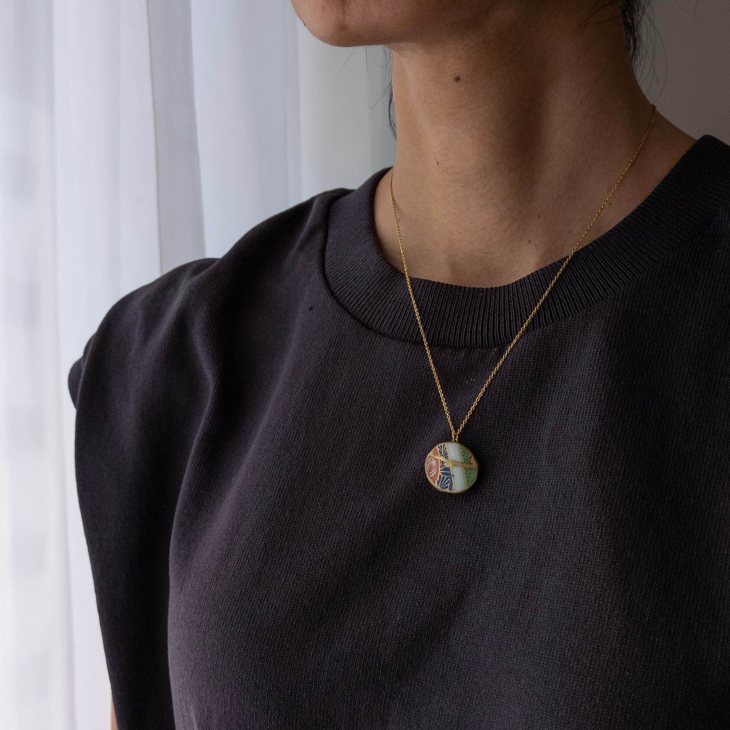 Ware Necklace-Kintsugi jewelry-Japanese pottery jewelry-JAPONICA