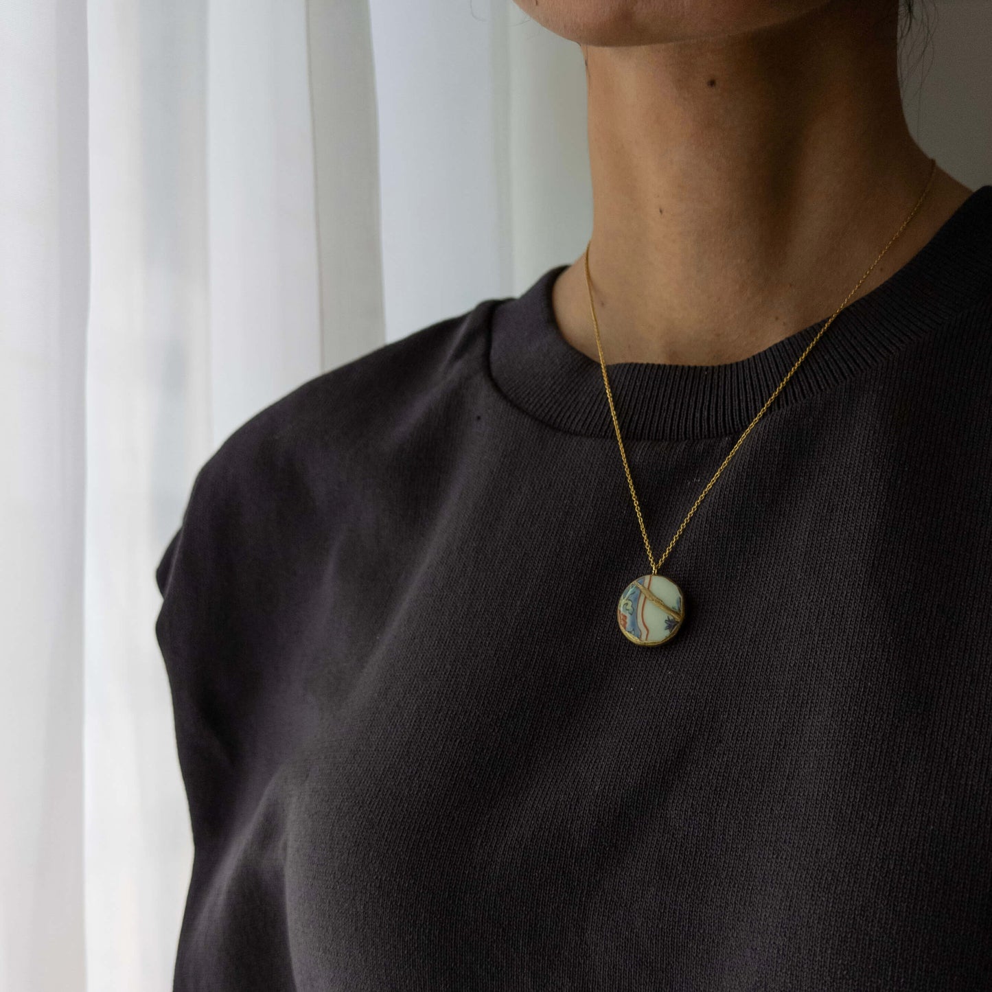 Ware Necklace-Kintsugi jewelry-Japanese pottery jewelry-JAPONICA