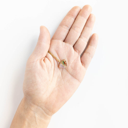 Pink Opal Necklace-Kintsugi jewelry-Japanese pottery jewelry-JAPONICA