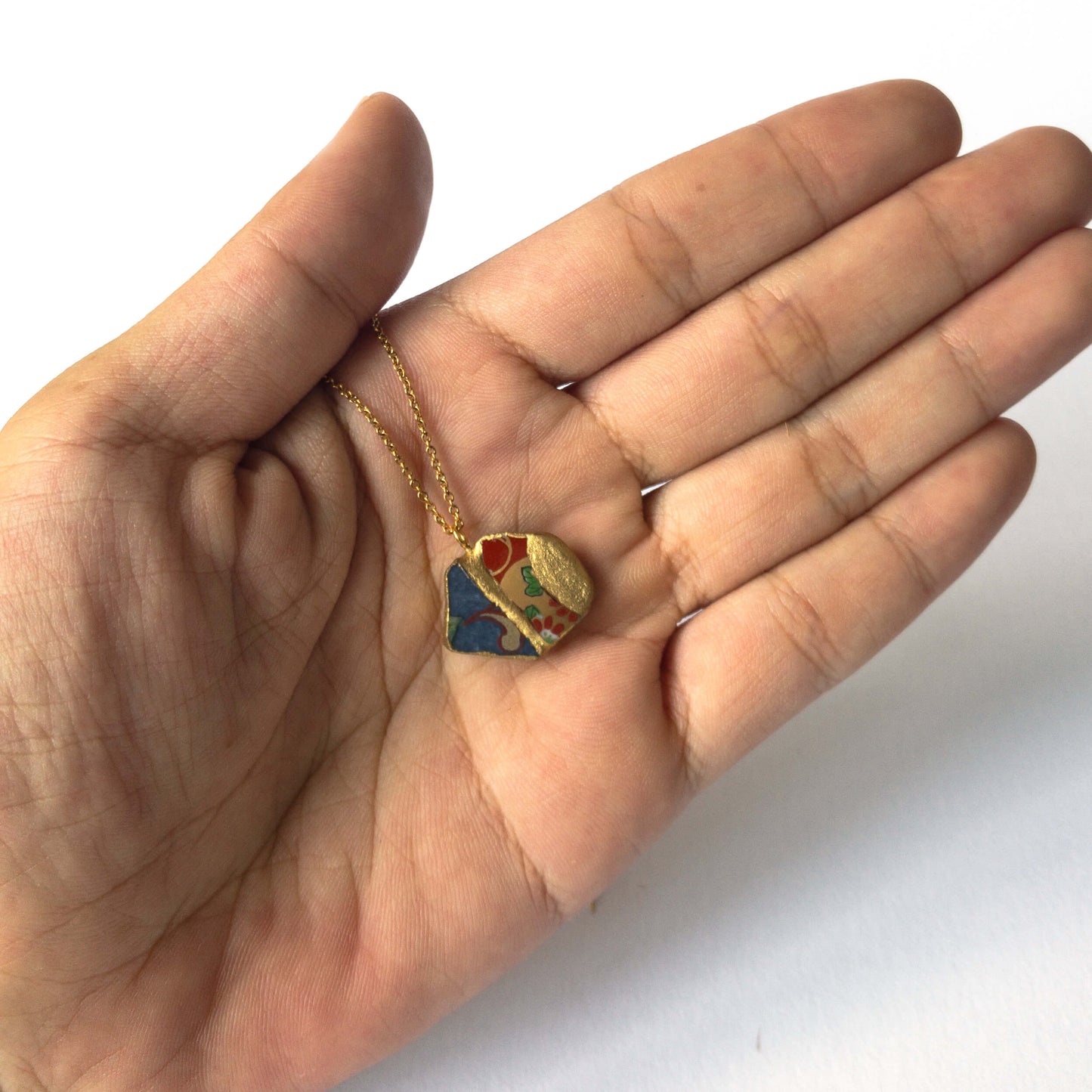 Chipped Necklace-Kintsugi jewelry-Japanese pottery jewelry-JAPONICA