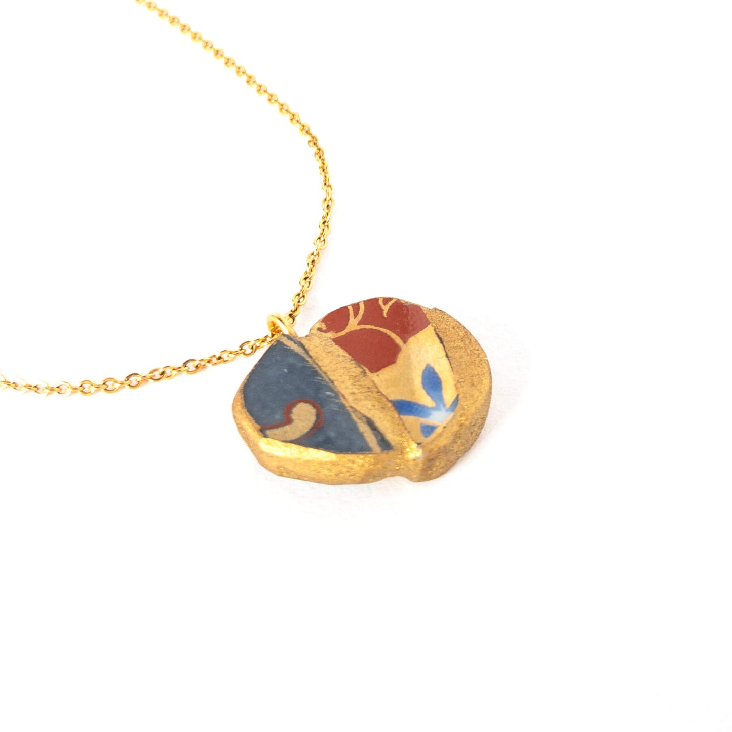 Chipped Necklace-Kintsugi jewelry-Japanese pottery jewelry-JAPONICA