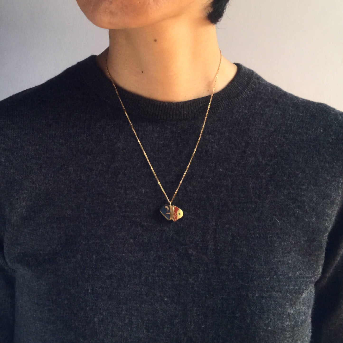 Chipped Necklace-Kintsugi jewelry-Japanese pottery jewelry-JAPONICA