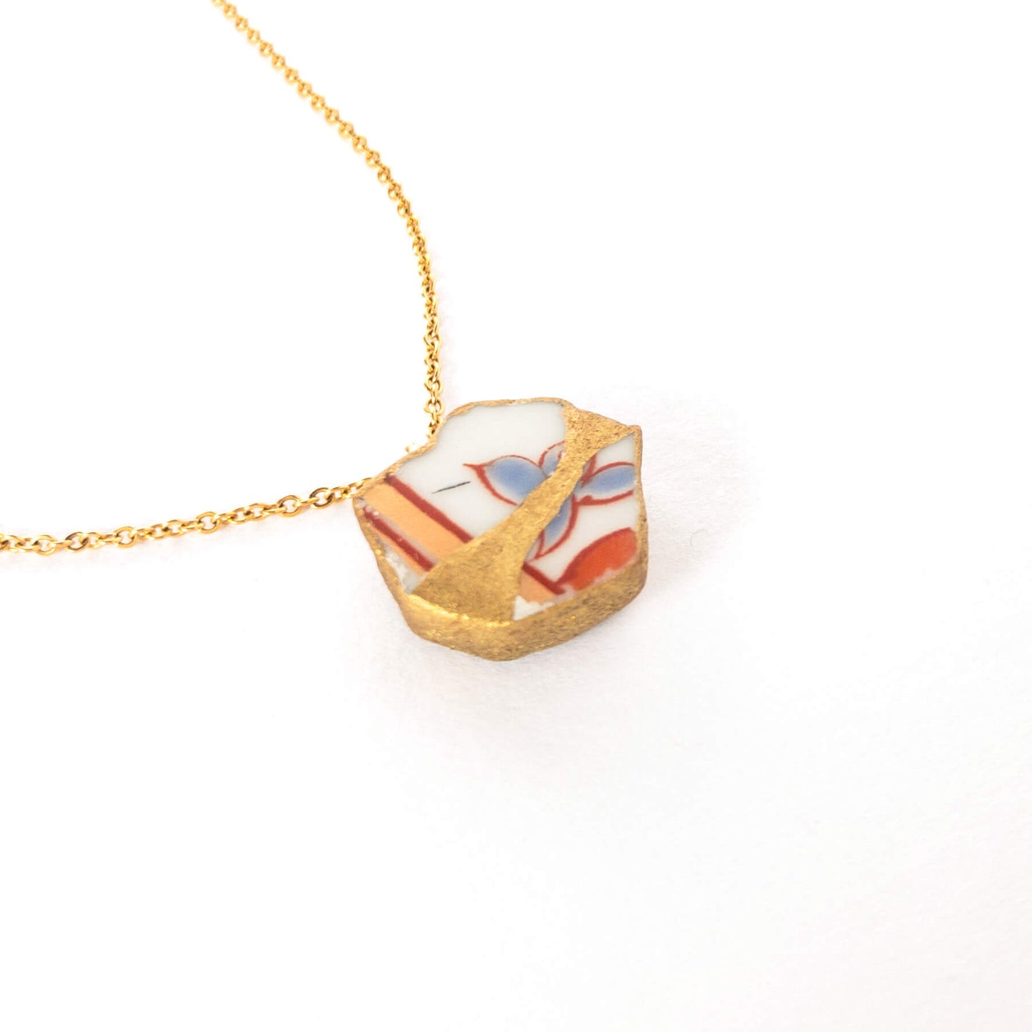 Bird Necklace-Kintsugi jewelry-Japanese pottery jewelry-JAPONICA