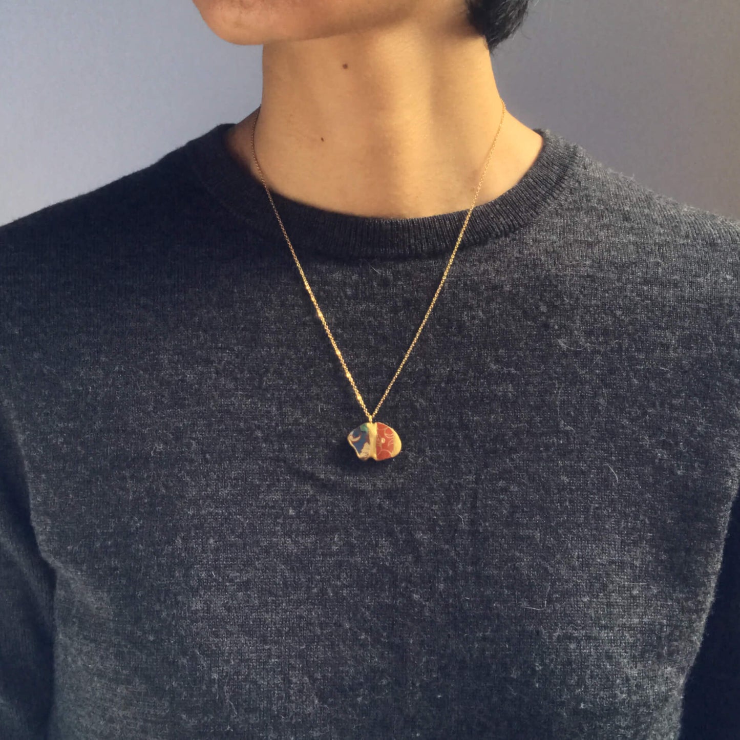Chipped Necklace-Kintsugi jewelry-Japanese pottery jewelry-JAPONICA