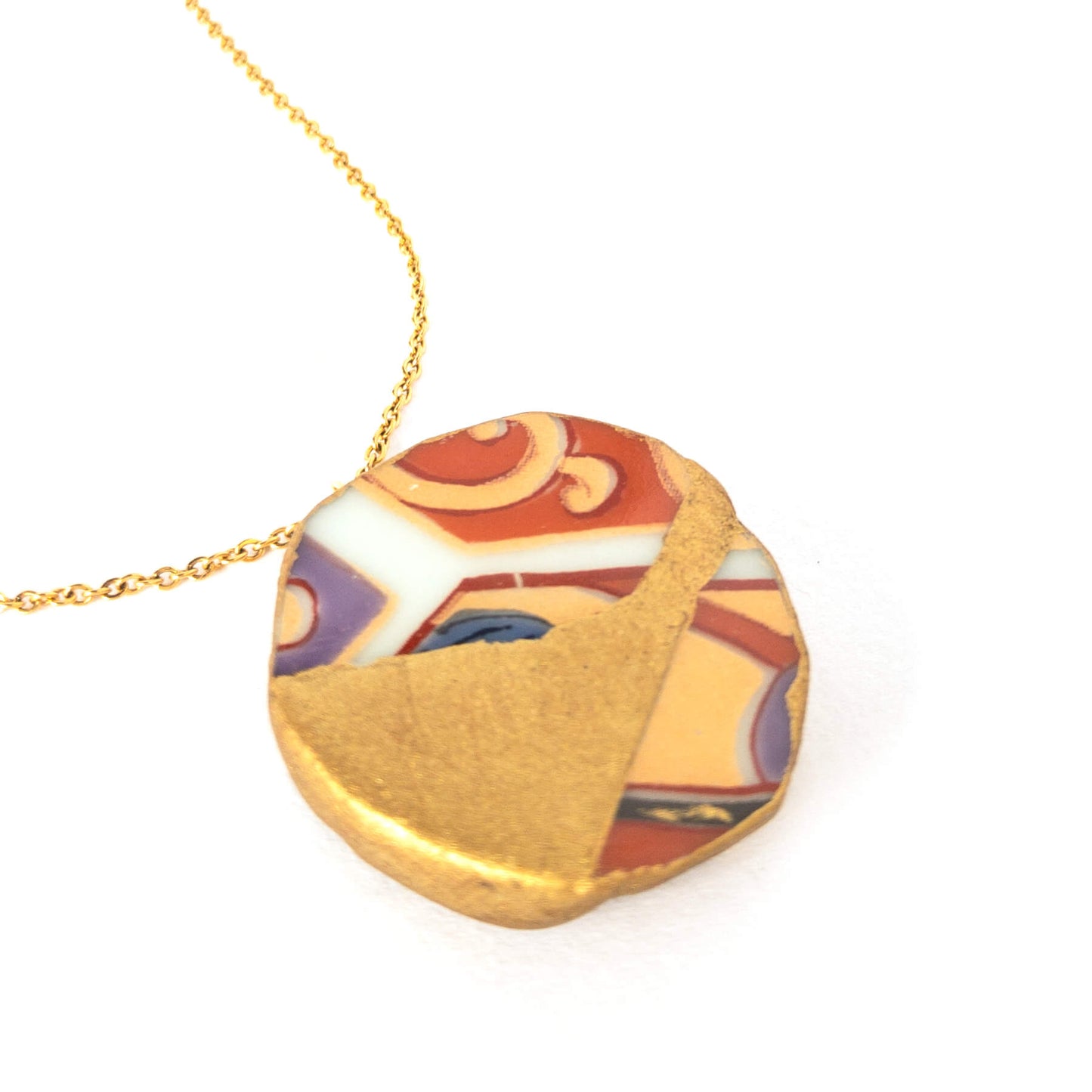 Kake Necklace-Kintsugi jewelry-Japanese pottery jewelry-JAPONICA