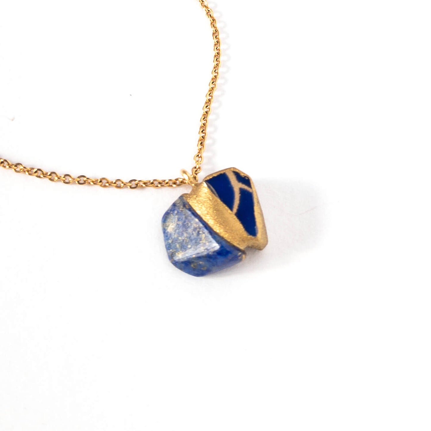Lapis Lazuli Necklace-Kintsugi jewelry-Japanese pottery jewelry-JAPONICA