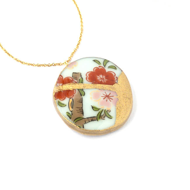 Ware Necklace-Kintsugi jewelry-Japanese pottery jewelry-JAPONICA
