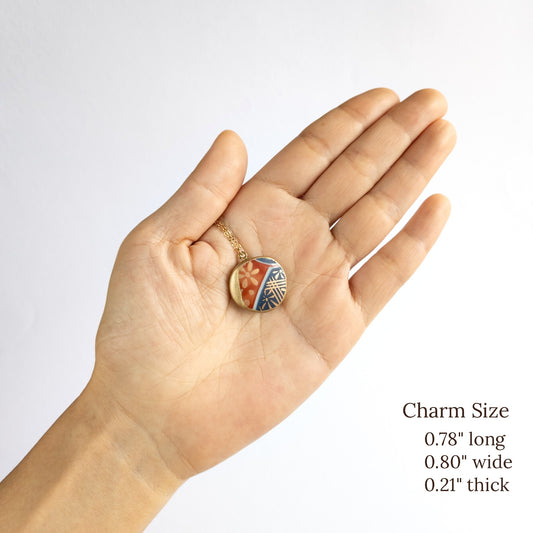 Kake Kintsugi Necklace - Blue Red
