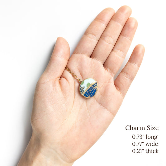 Yobitsugi Kintsugi Necklace - Blue White