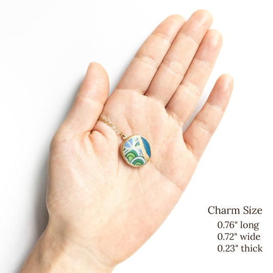 Yobitsugi Kintsugi Necklace - Green Blue