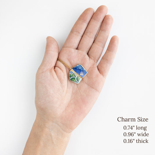 Yobitsugi Kintsugi Necklace - Green Blue