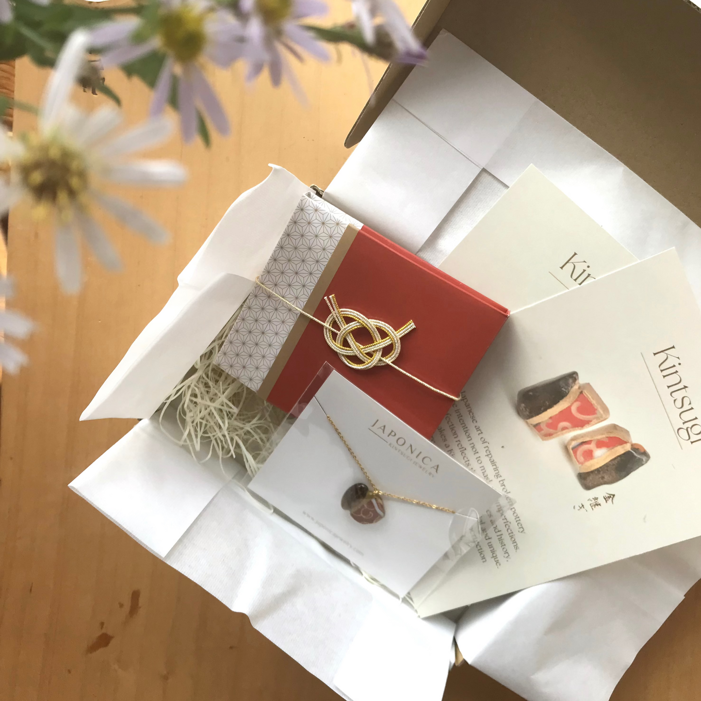 Gift Wrapping-Kintsugi jewelry-Japanese pottery jewelry-JAPONICA