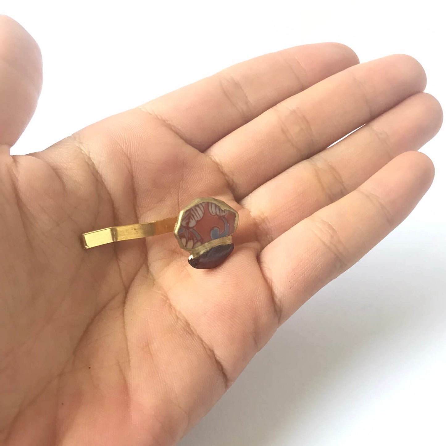Garnet Hair Accessories-Kintsugi jewelry-Japanese pottery jewelry-JAPONICA