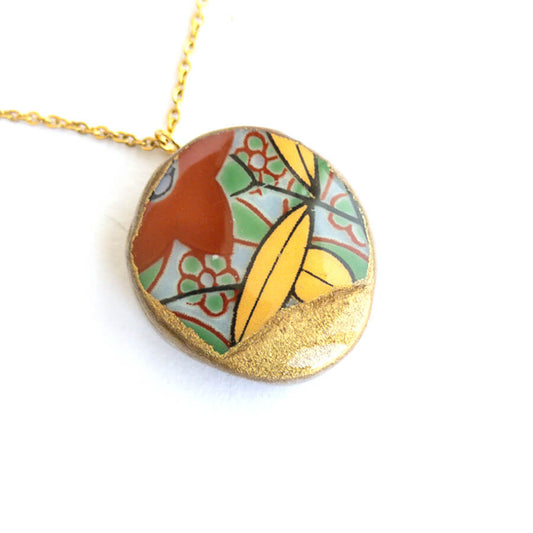 Kake Necklace-Kintsugi jewelry-Japanese pottery jewelry-JAPONICA