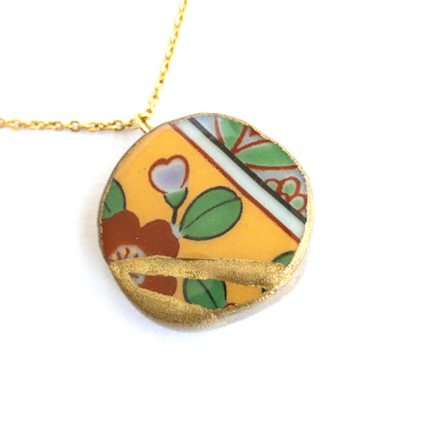 Ware Necklace-Kintsugi jewelry-Japanese pottery jewelry-JAPONICA