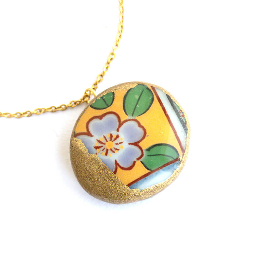 Kake Necklace-Kintsugi jewelry-Japanese pottery jewelry-JAPONICA