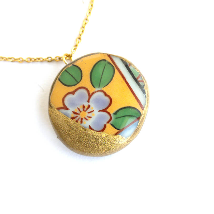 Kake Necklace-Kintsugi jewelry-Japanese pottery jewelry-JAPONICA
