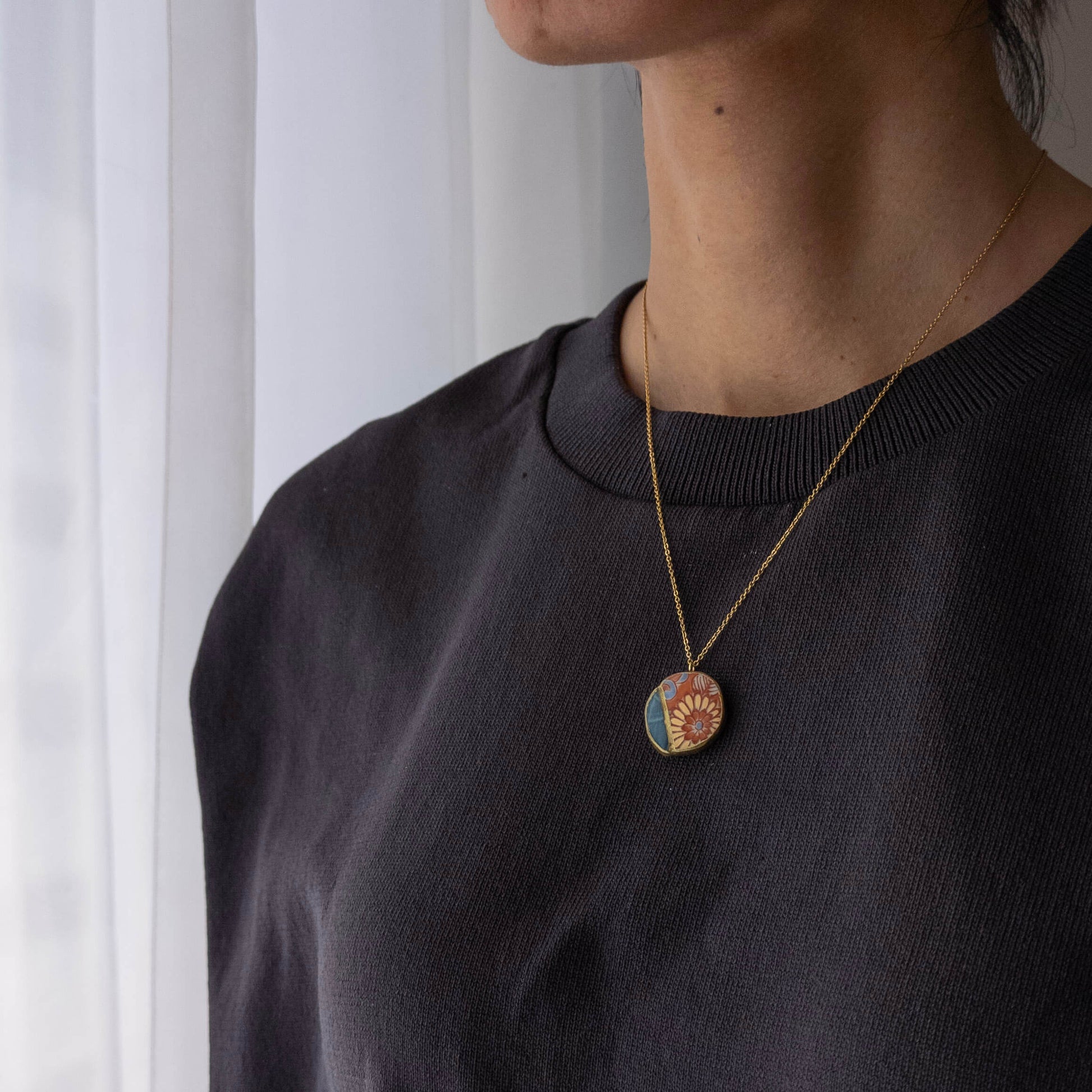 Yobitsugi Necklace-Kintsugi jewelry-Japanese pottery jewelry-JAPONICA