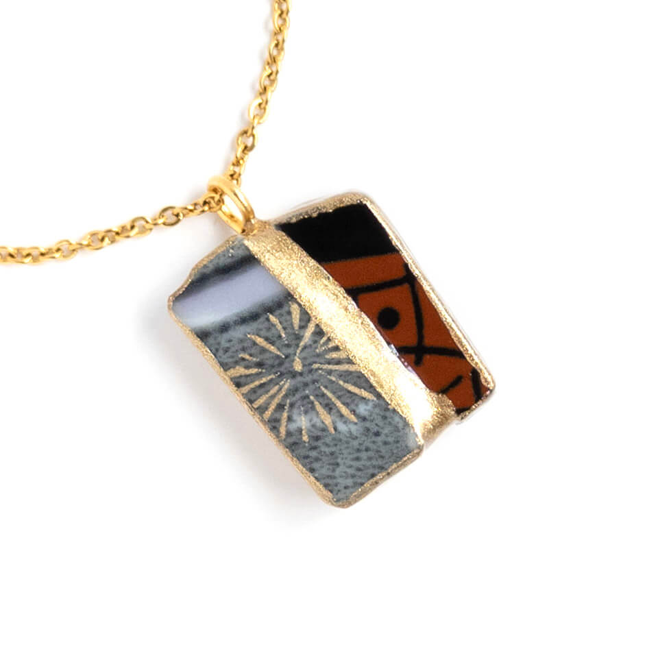 Yobitsugi Necklace-Kintsugi jewelry-Japanese pottery jewelry-JAPONICA