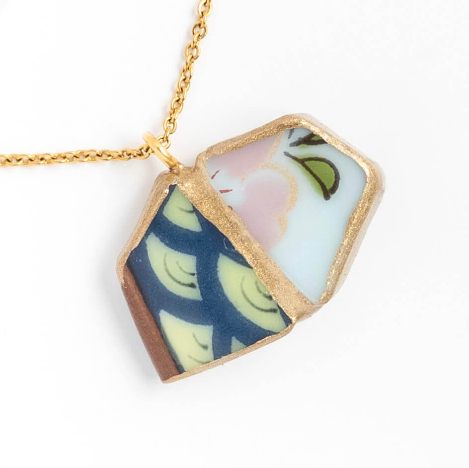 Yobitsugi Necklace-Kintsugi jewelry-Japanese pottery jewelry-JAPONICA