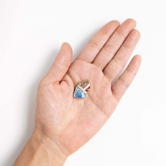 Yobitsugi Necklace-Kintsugi jewelry-Japanese pottery jewelry-JAPONICA