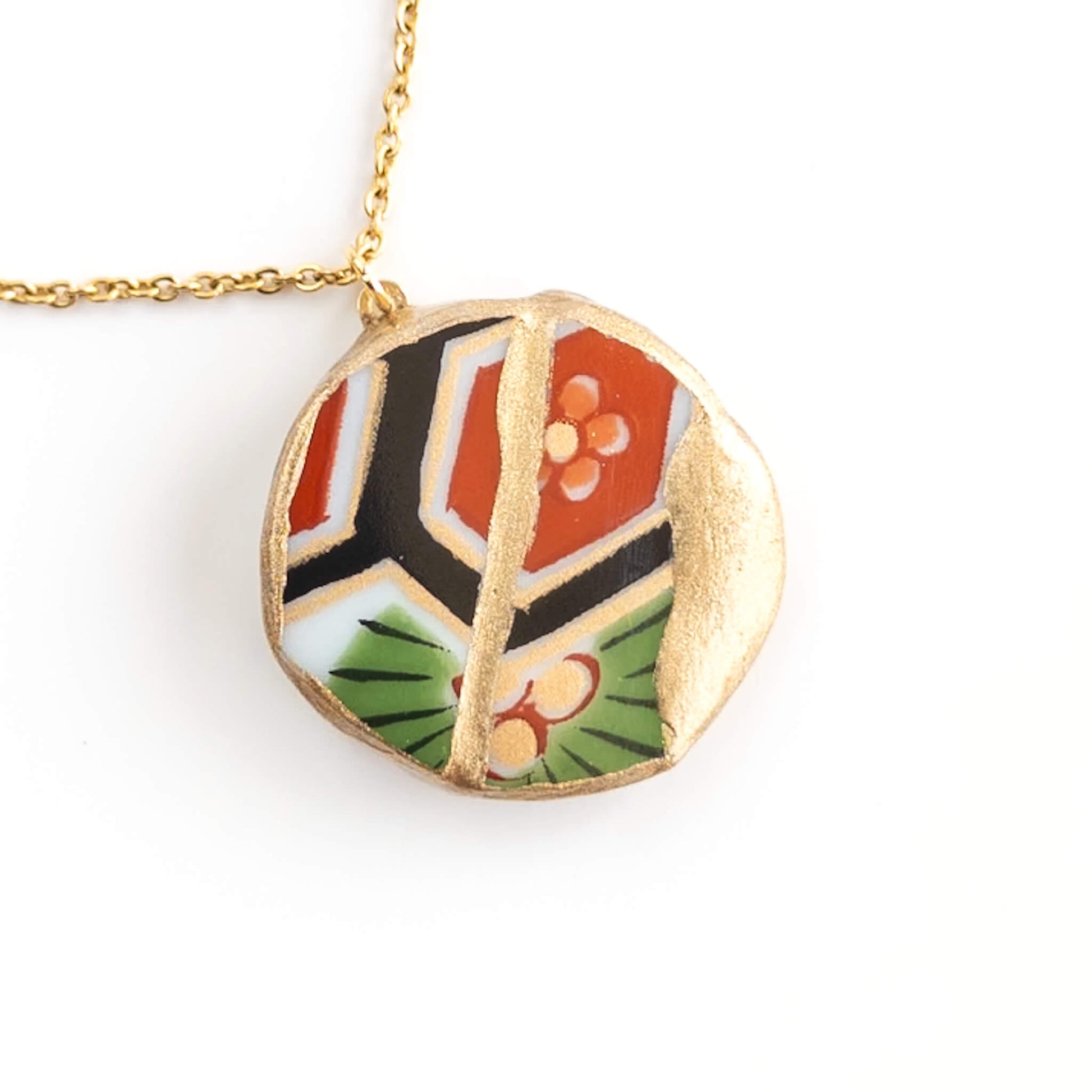Kake Necklace-Kintsugi jewelry-Japanese pottery jewelry-JAPONICA
