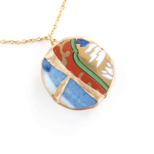 Yobitsugi Necklace-Kintsugi jewelry-Japanese pottery jewelry-JAPONICA
