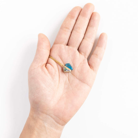 Apatite Necklace-Kintsugi jewelry-Japanese pottery jewelry-JAPONICA