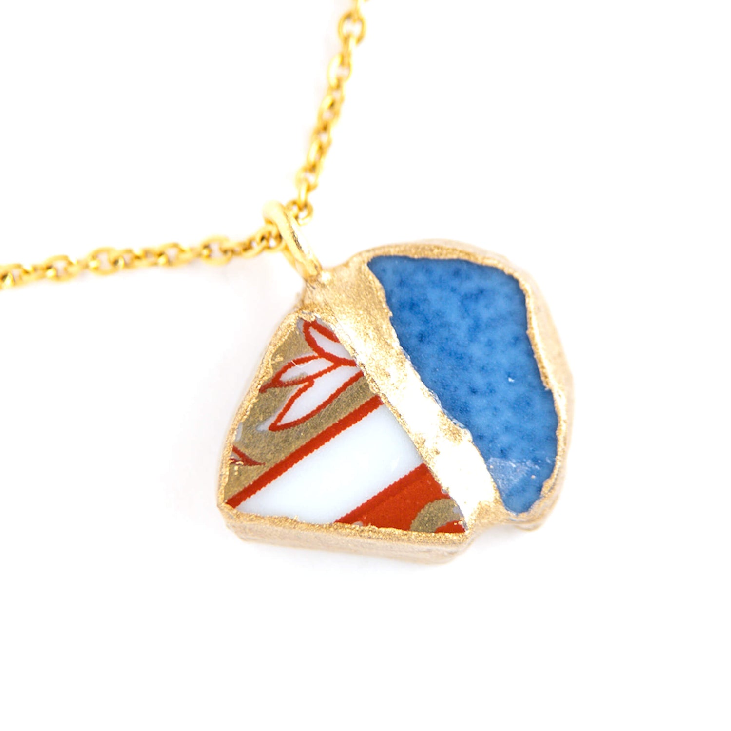 Yobitsugi Necklace-Kintsugi jewelry-Japanese pottery jewelry-JAPONICA