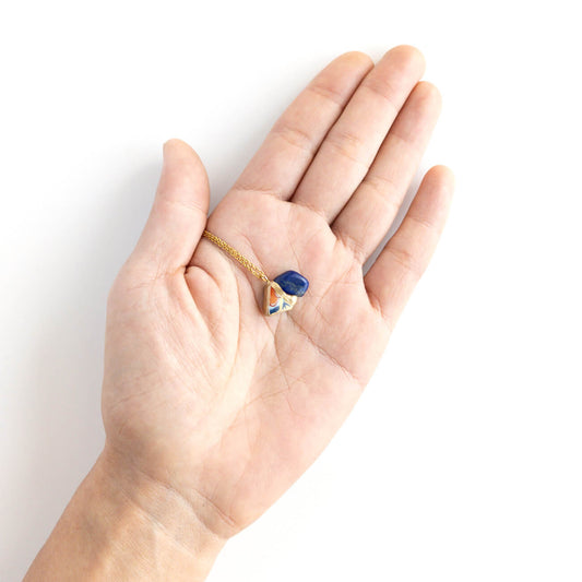 Lapis Lazuli Necklace-Kintsugi jewelry-Japanese pottery jewelry-JAPONICA
