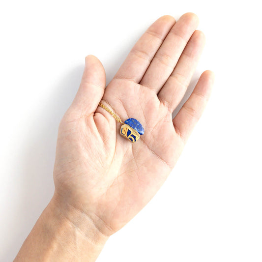 Lapis Lazuli Necklace-Kintsugi jewelry-Japanese pottery jewelry-JAPONICA