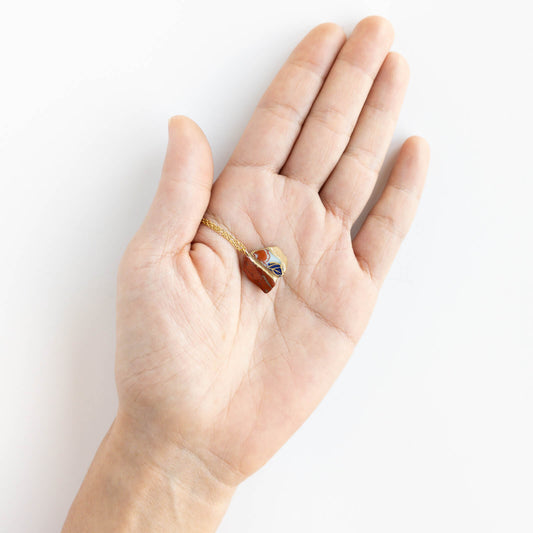 Red Jasper Necklace-Kintsugi jewelry-Japanese pottery jewelry-JAPONICA