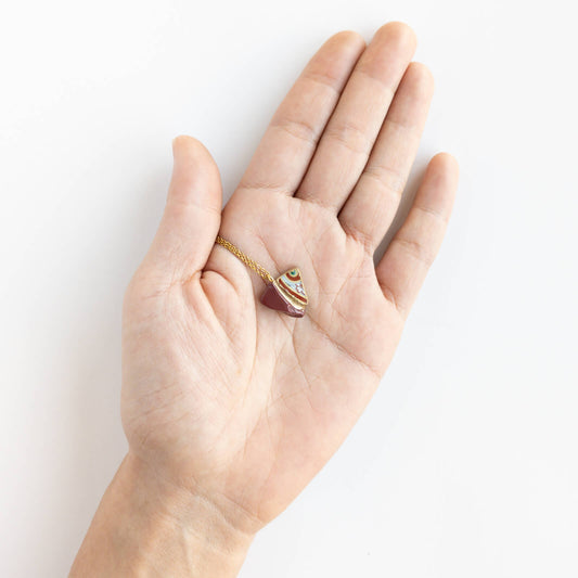 Red Jasper Necklace-Kintsugi jewelry-Japanese pottery jewelry-JAPONICA