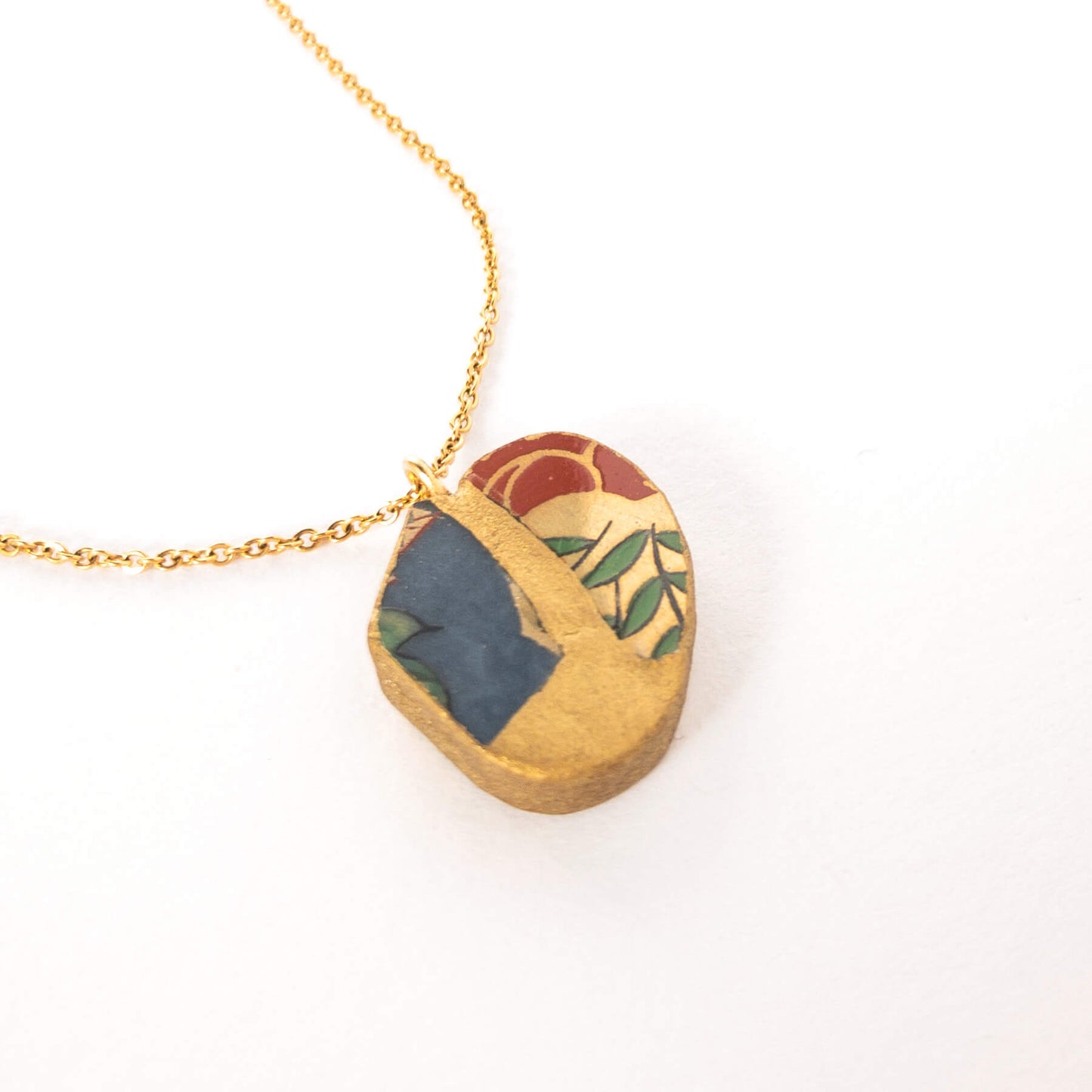 Chipped Necklace-Kintsugi jewelry-Japanese pottery jewelry-JAPONICA