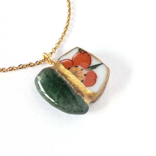 Aventurine Necklace-Kintsugi jewelry-Japanese pottery jewelry-JAPONICA