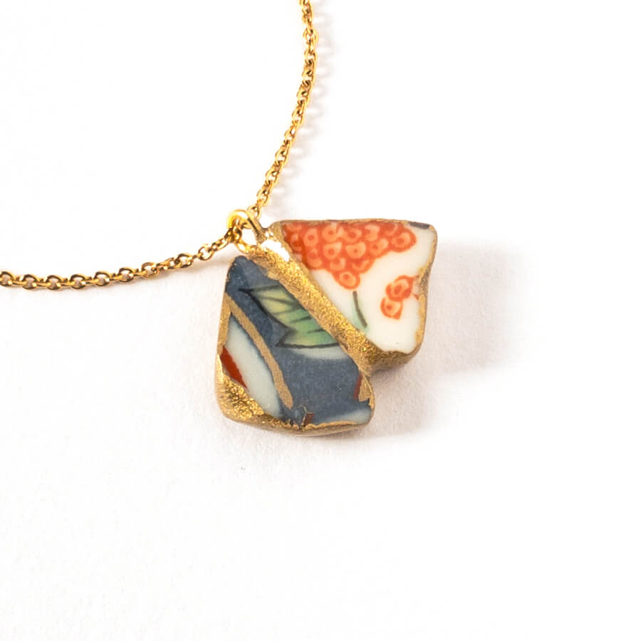 Yobitsugi Necklace-Kintsugi jewelry-Japanese pottery jewelry-JAPONICA