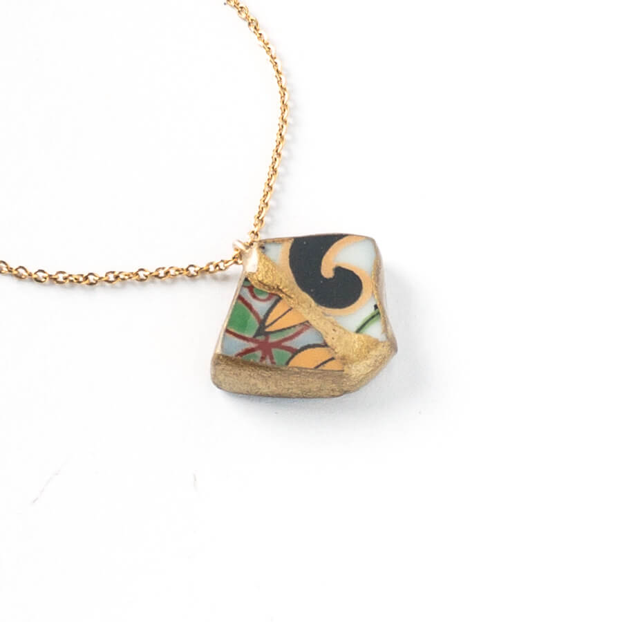 Yobitsugi Necklace-Kintsugi jewelry-Japanese pottery jewelry-JAPONICA