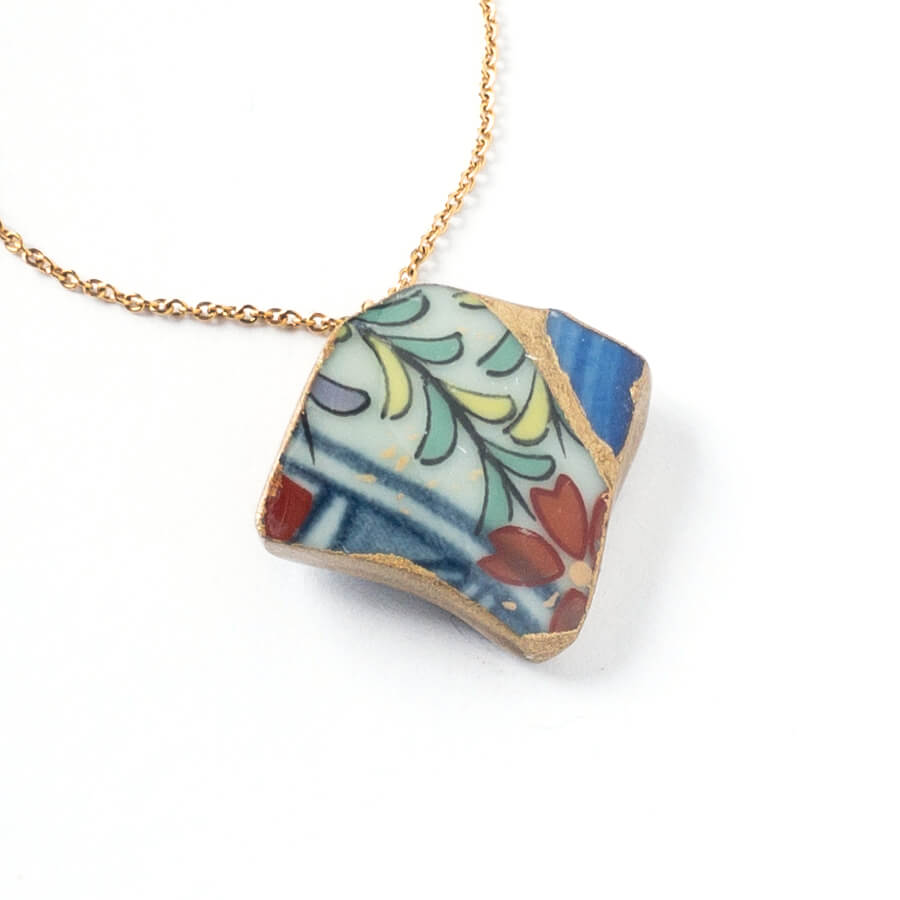 Yobitsugi Necklace-Kintsugi jewelry-Japanese pottery jewelry-JAPONICA