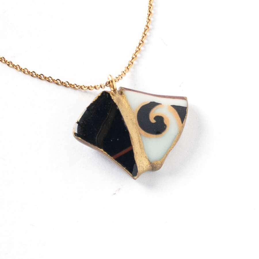 Yobitsugi Necklace-Kintsugi jewelry-Japanese pottery jewelry-JAPONICA