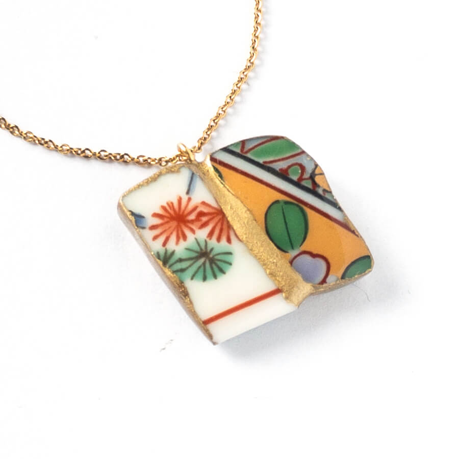 Yobitsugi Necklace-Kintsugi jewelry-Japanese pottery jewelry-JAPONICA