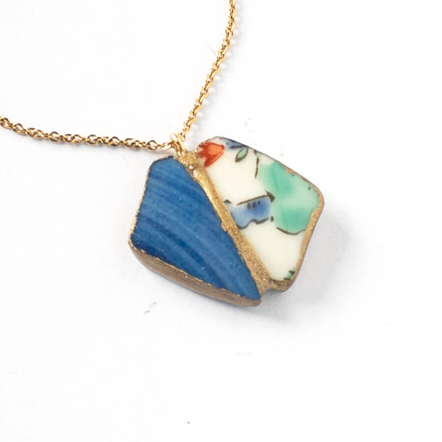 Yobitsugi Necklace-Kintsugi jewelry-Japanese pottery jewelry-JAPONICA