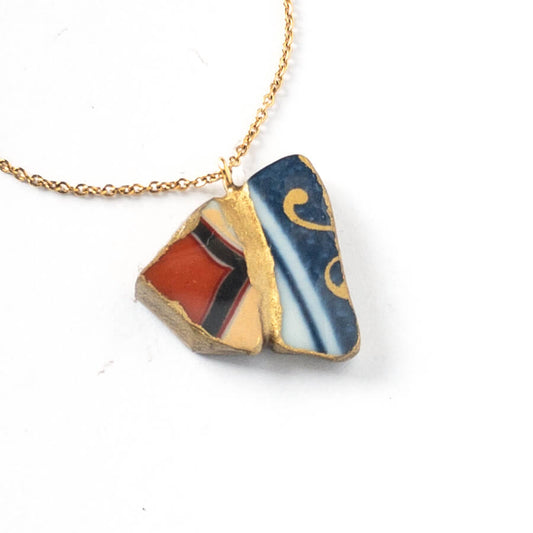 Yobitsugi Necklace-Kintsugi jewelry-Japanese pottery jewelry-JAPONICA