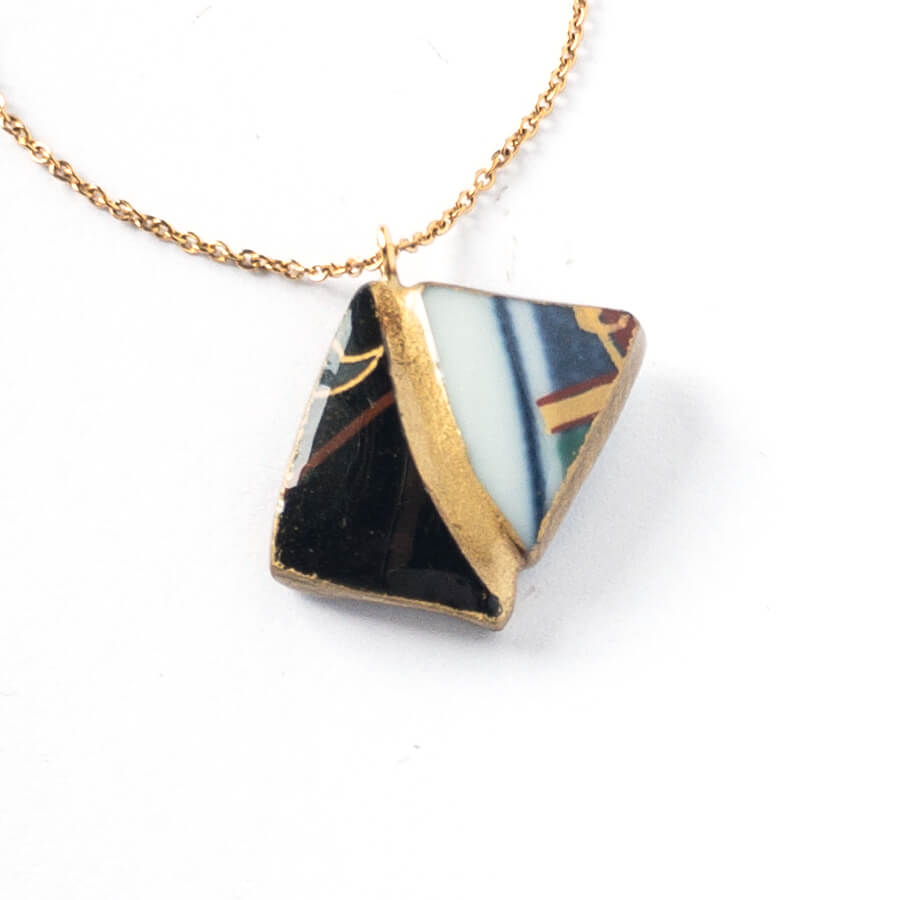 Yobitsugi Necklace-Kintsugi jewelry-Japanese pottery jewelry-JAPONICA