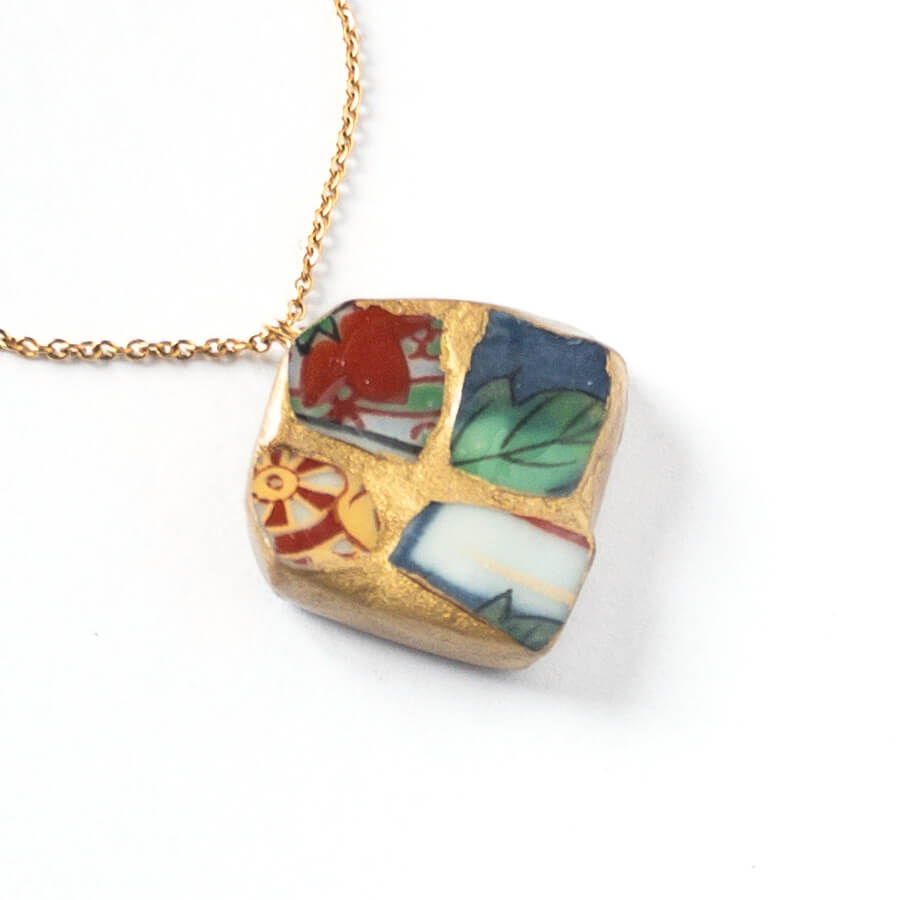 Yobitsugi Necklace-Kintsugi jewelry-Japanese pottery jewelry-JAPONICA