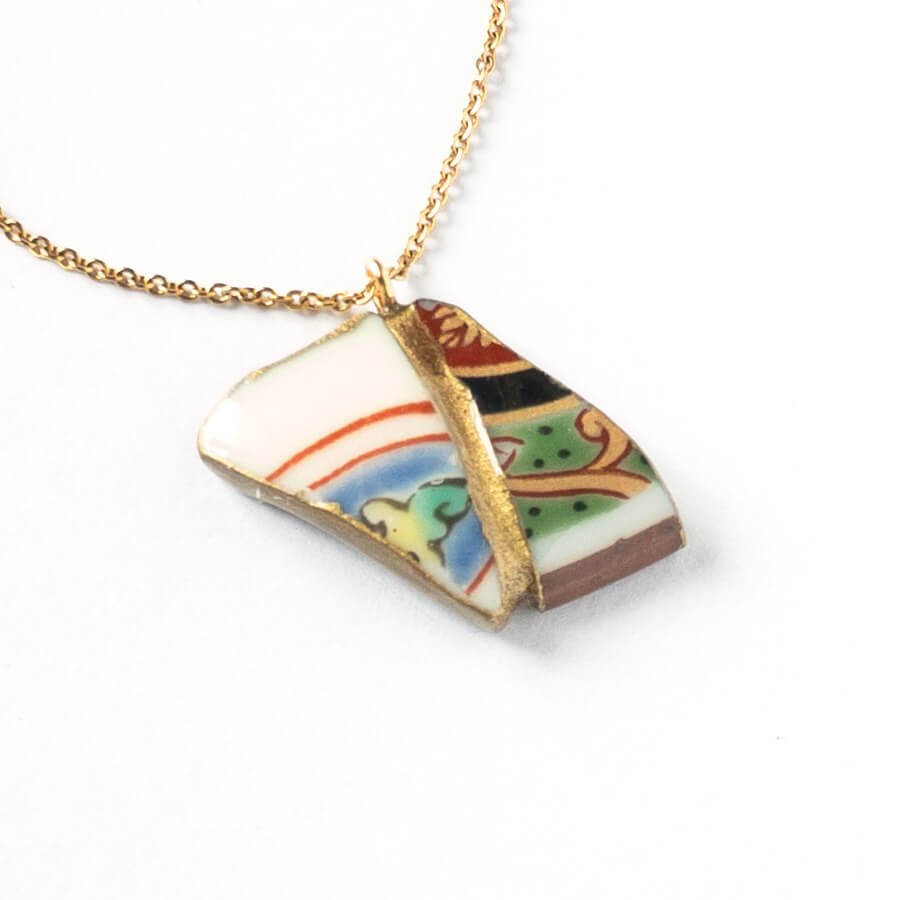 Yobitsugi Necklace-Kintsugi jewelry-Japanese pottery jewelry-JAPONICA