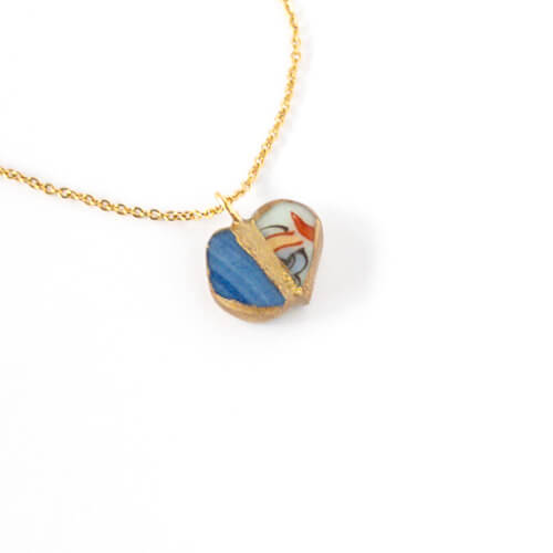 Yobitsugi Necklace-Kintsugi jewelry-Japanese pottery jewelry-JAPONICA