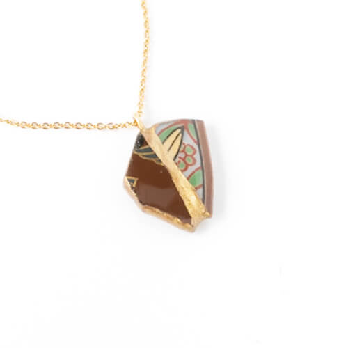 Yobitsugi Necklace-Kintsugi jewelry-Japanese pottery jewelry-JAPONICA